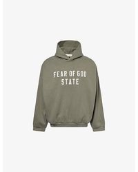 Fear Of God - Brand-Patch Relaxed-Fit Cotton-Blend Hoodie - Lyst
