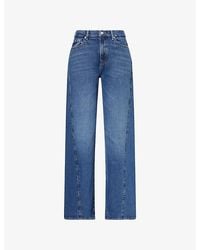 7 For All Mankind - Twisted Lotta Studs Wide-Leg Denim Jeans - Lyst