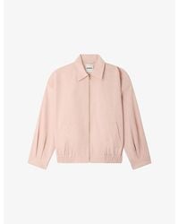 Sandro - Collared Relaxed-Fit Cotton And Linen-Blend Jacket - Lyst