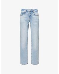 7 For All Mankind - Calie Straight-Leg Low-Rise Denim Jeans - Lyst