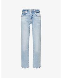 7 For All Mankind - Calie Straight-Leg Low-Rise Denim Jeans - Lyst