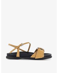 Miista - Silba Eyelet-Strap Leather Sandals - Lyst