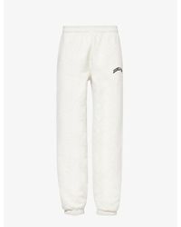 ADANOLA - Logo-Embroidered Tapered-Leg Organic-Cotton Jogging Bottoms - Lyst