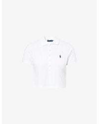 Polo Ralph Lauren - Logo-Embroidered Knitted Stretch-Cotton Polo Shirt - Lyst