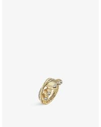 Cartier - Grain De Café 18Ct- 18Ct- And 0.10Ct Diamond Ring - Lyst