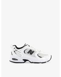 New Balance - Mr530 Logo-Embossed Leather And Mesh Low-Top Trainers - Lyst