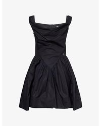 Vivienne Westwood - Sunday Off-Shoulders Cotton Mini Dress - Lyst