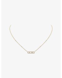 Messika - Move Classique Baby Move Pavé 18Ct And 0.33Ct Diamond Necklace - Lyst