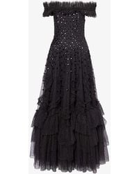 Needle & Thread - Love Letter Sequin-embellished Recycled-polyester Maxi Dress - Lyst