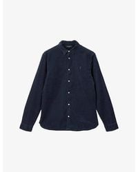AllSaints - Birchwood Ramskull-Embroidered Slim-Fit Cotton Shirt - Lyst