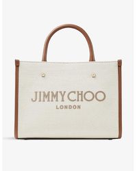 Jimmy Choo - Avenue S Tote Canvas And Leather Tote Bag - Lyst