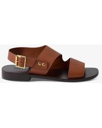 Soeur - Azalee Double-strap Flat Leather Sandals - Lyst