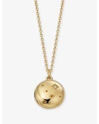 Astley Clarke - Tiny Star Mini Biography 18Ct And Lab-Grown Sapphire Locket Necklace - Lyst