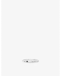 Apm Monaco - Promesse Rhodium Plated Alloy And Cubic Zirconia Ring - Lyst