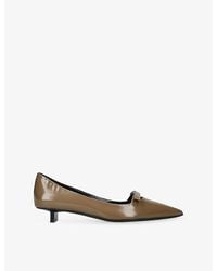 Pierre Hardy - Delphine Patent Leather Kitten Heeled Courts - Lyst