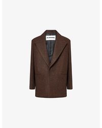Jil Sander - Compact Bitonal Gabardine Relaxed-Fit Wool Coat - Lyst