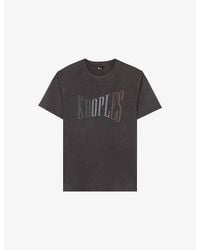 The Kooples - Logo-Print Relaxed-Fit Cotton T-Shirt - Lyst