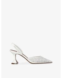 AMINA MUADDI - Holli 70 Lace Slingback Heels - Lyst