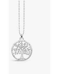 Thomas Sabo - Tree Of Love Sterling-silver And Zirconia Necklace - Lyst