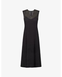 Theory - Easy Curve Cotton Midi Dress - Lyst
