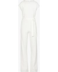 Pretty Lavish Gracie Tie-waist Knitted Jumpsuit - White