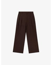 OMNES - Pearl Wide-Leg Linen-Blend Trousers - Lyst