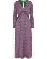 OMNES - Jaspiya Floral-pattern Recycled-polyester Maxi Dress - Lyst