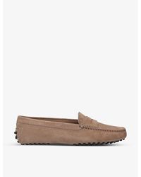 Tod's - Mocassino Penny-bar Suede Loafers - Lyst