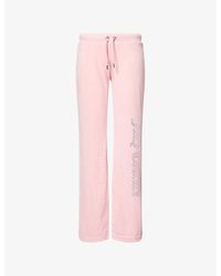 Juicy Couture - Christine Velour Low-Rise Stretch-Woven Jogging Bottoms - Lyst