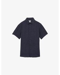 Reiss - Holiday Square-Collar Short-Sleeve Linen Shirt - Lyst
