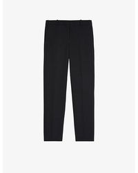 The Kooples - High-Rise Straight-Leg Stretch-Woven Trousers - Lyst