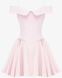 House Of Cb - Balleri Pink Elida Off-the-shoulder Floral-print Woven Mini Dress - Lyst