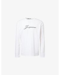 Jacquemus - Le Long-Sleeve Cotton And Hemp-Blend T-Shirt - Lyst