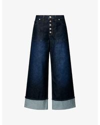 Damson Madder - Gigi Wide-Leg Denim Jeans - Lyst