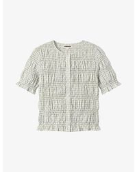 OMNES - Burke Shirred Cotton Top - Lyst