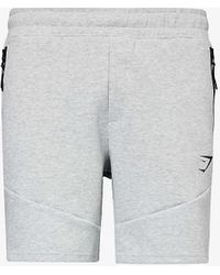 GYMSHARK - Interlock Tech Logo-print Cotton-blend Shorts X - Lyst