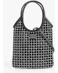Miu Miu - Starlight Rhinestone-embellished Satin Top-handle Bag - Lyst