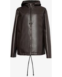 Bottega Veneta - Hooded Long-sleeve Leather Jacket - Lyst