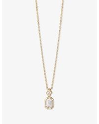 Astley Clarke - Emerald Cut 0.32Ct Diamond 14Ct Pendant Necklace - Lyst