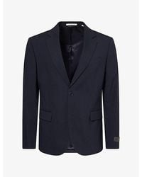 GANT - Travel Single-Breasted Wool Suit Blazer - Lyst