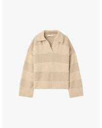 JOSEPH - Take Stripe Brushed Alpaca-Blend Jumper - Lyst