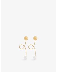 Dries Van Noten - Abstract-charm Brass Drop Earrings - Lyst