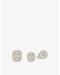 Messika - My Twin Three-Set 18Ct And 0.44Ct Diamond Stud Earrings - Lyst