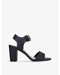 Carvela Kurt Geiger - Sadie 2 Textured Heeled Faux-Leather Sandals - Lyst