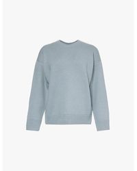 Vince - Round-Neck Ribbed-Trims Knitted Jumper - Lyst