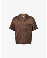 The Couture Club - Monogram-Print Jacquard Satin Shirt - Lyst