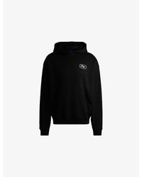 HUGO - Brand-Embroidered Kangaroo-Pocket Cotton-Jersey Hoody - Lyst