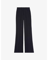 Reiss - Priya Flared-Leg Woven Trousers - Lyst