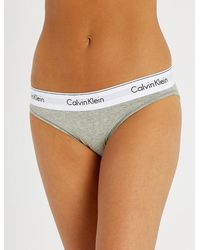 Calvin Klein - Modern Stretch-cotton Bikini Briefs - Lyst