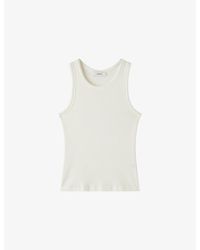 JOSEPH - Yeux Ribbed Stretch-Cotton Vest Top - Lyst